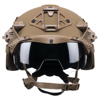 EXFIL Ballistic Ear Covers and EXFIL Ballistic Visor Coyote Brown